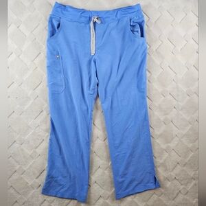 Figs Kade Cargo Scrub Pants Womens Extra Large Blue Medical Nurse Wear